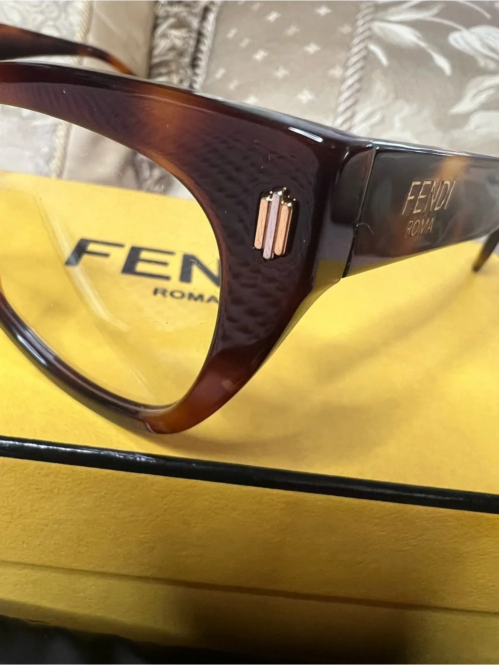 Fendi Roma Cat Eye Tortoise RX Eyeglass Frames FE50086I 053 New in Box